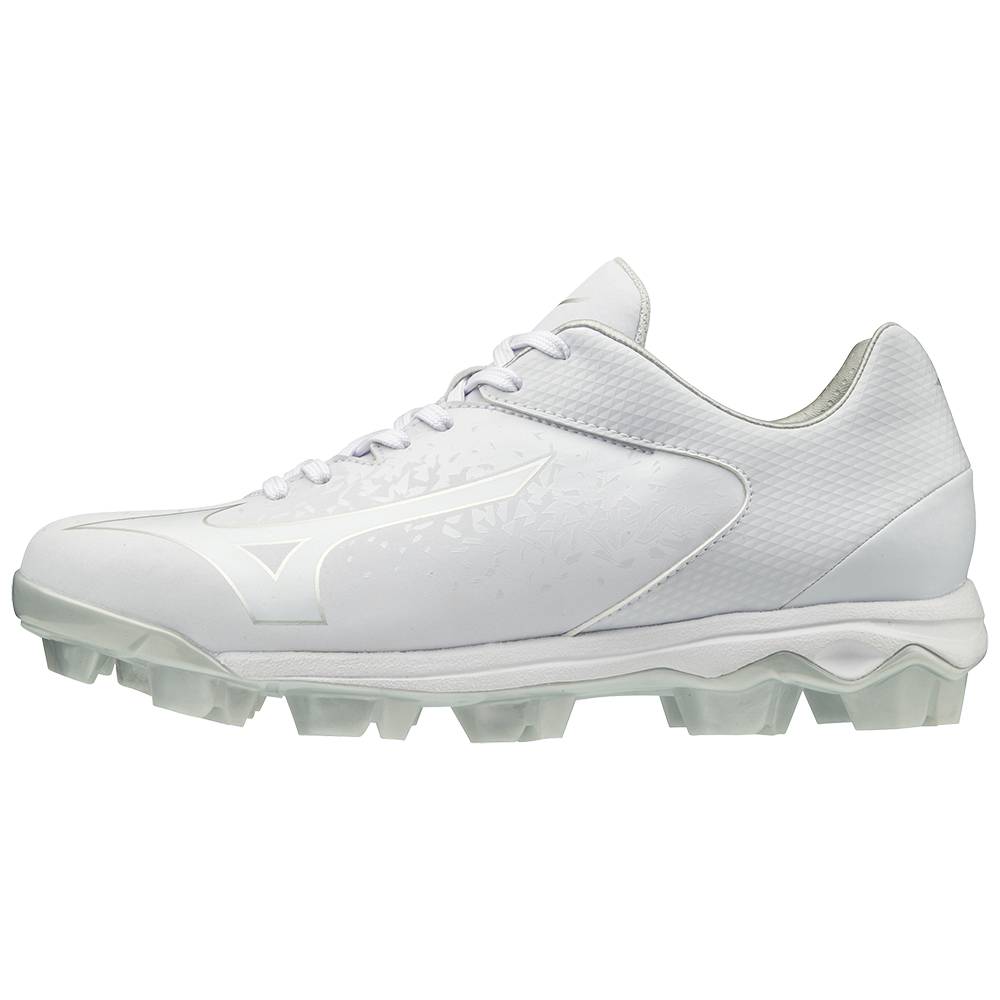 Womens Mizuno Finch Select Nine Molded Softball Cleats White Philippines (AGBPQJ976)